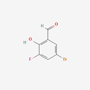 5-Bromo-3-fluoro-2-hydroxybenzaldehyde chemical structure (CAS 251300-28-4)