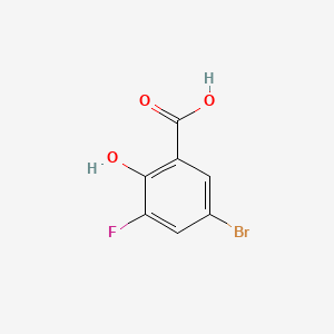 5-Bromo-3-fluoro-2-hydroxybenzoic acid chemical structure (CAS 251300-29-5)