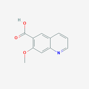 7-Methoxyquinoline-6-carboxylic acid chemical structure (CAS 2514259-71-1)