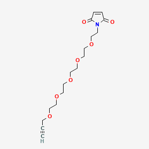 1-(3,6,9,12,15-Pentaoxaoctadec-17-yn-1-yl)-1H-pyrrole-2,5-dione chemical structure (CAS 2514947-01-2)