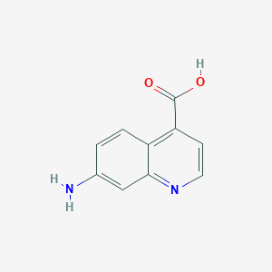 7-Aminoquinoline-4-carboxylic acid chemical structure (CAS 2514965-57-0)