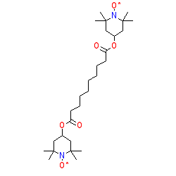 Bis(2,2,6,6-tetramethyl-4-piperidyl-1-oxyl) Sebacate chemical structure (CAS 2516-92-9)