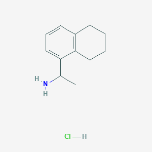 1-(5,6,7,8-Tetrahydronaphthalen-1-yl)ethan-1-amine hydrochloride chemical structure (CAS 2517869-09-7)