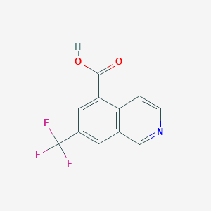 7-(Trifluoromethyl)isoquinoline-5-carboxylic acid chemical structure (CAS 2517900-98-8)