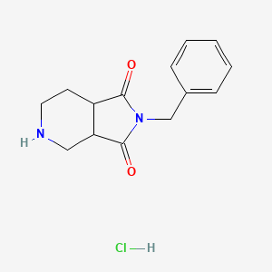 2-Benzylhexahydro-1H-pyrrolo[3,4-c]pyridine-1,3(2H)-dione hydrochloride chemical structure (CAS 2517901-46-9)