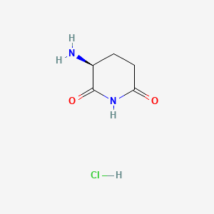 (S)-3-Aminopiperidine-2,6-dione hydrochloride chemical structure (CAS 25181-50-4)