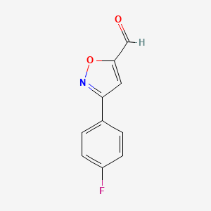 3-(4-Fluorophenyl)isoxazole-5-carbaldehyde chemical structure (CAS 251912-65-9)