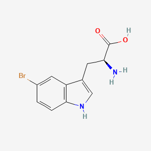 (S)-2-Amino-3-(5-bromo-1H-indol-3-yl)propanoic acid chemical structure (CAS 25197-99-3)