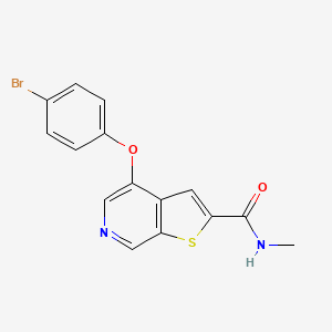 4-(4-Bromophenoxy)-N-methylthieno[2,3-c]pyridine-2-carboxamide chemical structure (CAS 251994-14-6)