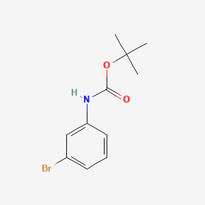 tert-Butyl (3-bromophenyl)carbamate chemical structure (CAS 25216-74-4)