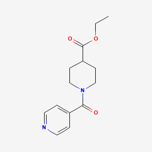 Ethyl 1-isonicotinoylpiperidine-4-carboxylate chemical structure (CAS 252263-38-0)