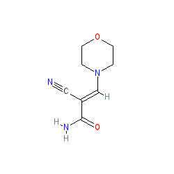2-Cyano-3-morpholinoacrylamide chemical structure (CAS 25229-97-4)