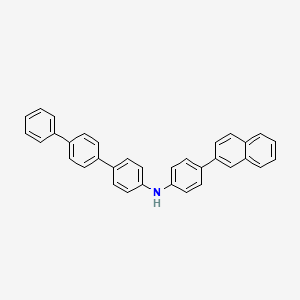 N-(4-(Naphthalen-2-yl)phenyl)-[1,1':4',1''-terphenyl]-4-amine chemical structure (CAS 2523006-58-6)