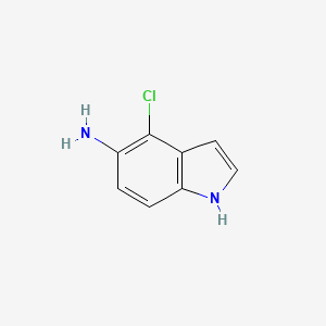 4-Chloro-1H-indol-5-amine chemical structure (CAS 252362-02-0)