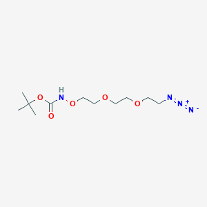 tert-Butyl (2-(2-(2-azidoethoxy)ethoxy)ethoxy)carbamate chemical structure (CAS 252378-68-0)