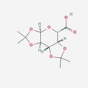 (3aR,5S,5aR,8aS,8bR)-2,2,7,7-Tetramethyltetrahydro-5H-bis([1,3]dioxolo)[4,5-b:4',5'-d]pyran-5-carboxylic acid chemical structure (CAS 25253-46-7)