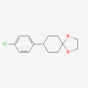 8-(4-Chlorophenyl)-1,4-dioxaspiro[4.5]decane chemical structure (CAS 25253-51-4)