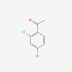 1-(4-Bromo-2-chlorophenyl)ethanone chemical structure (CAS 252561-81-2)
