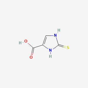 2-Mercapto-1H-imidazole-5-carboxylic acid chemical structure (CAS 25271-85-6)