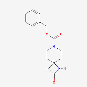 Benzyl 2-oxo-1,7-diazaspiro[3.5]nonane-7-carboxylate chemical structure (CAS 252720-36-8)