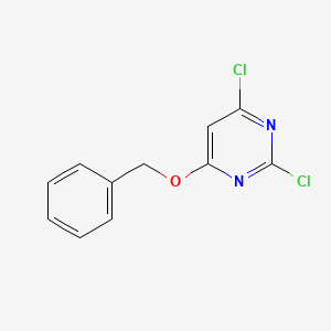 4-(Benzyloxy)-2,6-dichloropyrimidine chemical structure (CAS 252720-52-8)