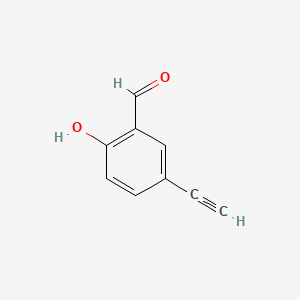 5-Ethynyl-2-hydroxybenzaldehyde chemical structure (CAS 252771-08-7)