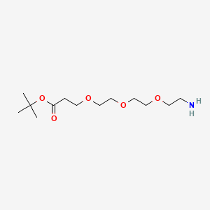 tert-Butyl 3-(2-(2-(2-aminoethoxy)ethoxy)ethoxy)propanoate chemical structure (CAS 252881-74-6)