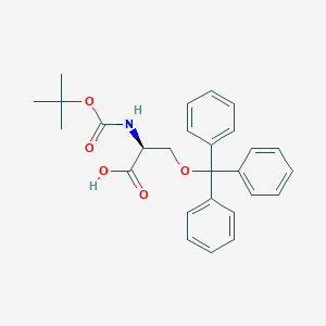 N-(tert-Butoxycarbonyl)-O-trityl-L-serine chemical structure (CAS 252897-67-9)