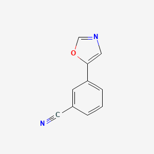 3-(Oxazol-5-yl)benzonitrile chemical structure (CAS 252928-81-7)
