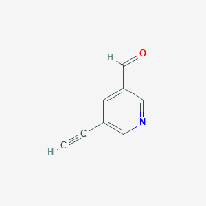 5-Ethynylnicotinaldehyde chemical structure (CAS 252989-57-4)