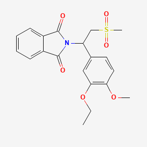 2-(1-(3-Ethoxy-4-methoxyphenyl)-2-(methylsulfonyl)ethyl)isoindoline-1,3-dione chemical structure (CAS 253168-79-5)
