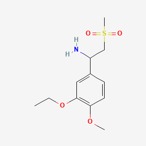 1-(3-Ethoxy-4-methoxyphenyl)-2-(methylsulfonyl)ethanamine chemical structure (CAS 253168-94-4)