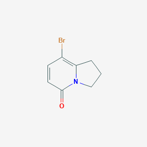 8-Bromo-2,3-dihydroindolizin-5(1H)-one chemical structure (CAS 253195-80-1)