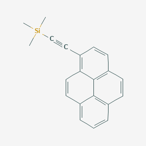 Trimethyl(pyren-1-ylethynyl)silane chemical structure (CAS 253271-87-3)