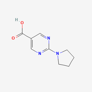 2-(Pyrrolidin-1-yl)pyrimidine-5-carboxylic acid chemical structure (CAS 253315-06-9)