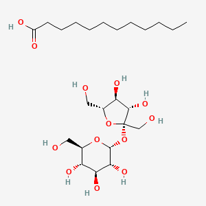 Sucrose, monolaurate chemical structure (CAS 25339-99-5)