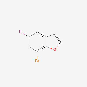 7-Bromo-5-fluorobenzofuran chemical structure (CAS 253429-19-5)