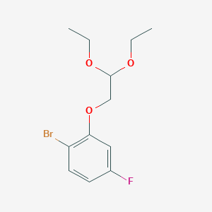 1-Bromo-2-(2,2-diethoxyethoxy)-4-fluorobenzene chemical structure (CAS 253429-30-0)