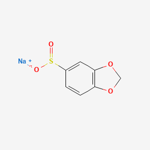 Sodium 2H-1,3-benzodioxole-5-sulfinate chemical structure (CAS 253594-68-2)