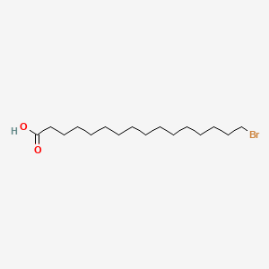 16-Bromohexadecanoic acid chemical structure (CAS 2536-35-8)