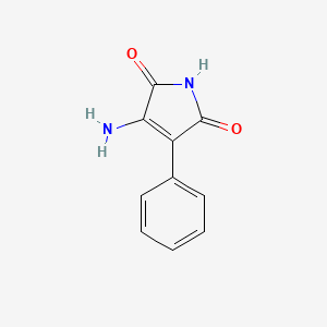 3-Amino-4-phenyl-1H-pyrrole-2,5-dione chemical structure (CAS 253665-01-9)