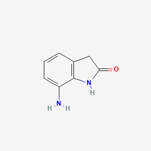 7-Aminoindolin-2-one chemical structure (CAS 25369-32-8)