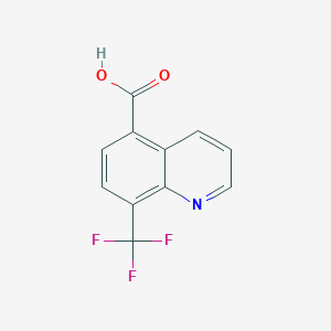 8-(Trifluoromethyl)quinoline-5-carboxylic acid chemical structure (CAS 253787-47-2)