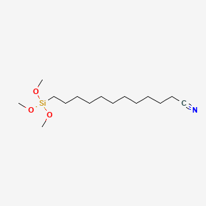 12-(Trimethoxysilyl)dodecanenitrile chemical structure (CAS 253788-37-3)