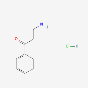 3-(Methylamino)-1-phenylpropan-1-one hydrochloride chemical structure (CAS 2538-50-3)
