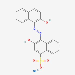 Sodium 3-hydroxy-4-((2-hydroxynaphthalen-1-yl)diazenyl)naphthalene-1-sulfonate chemical structure (CAS 2538-85-4)