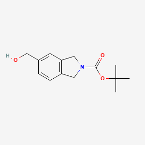 tert-Butyl 5-(hydroxymethyl)isoindoline-2-carboxylate chemical structure (CAS 253801-14-8)