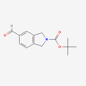 tert-Butyl 5-formylisoindoline-2-carboxylate chemical structure (CAS 253801-15-9)