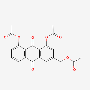 3-(Acetoxymethyl)-9,10-dioxo-9,10-dihydroanthracene-1,8-diyl diacetate chemical structure (CAS 25395-11-3)