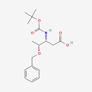 (3R,4R)-4-(Benzyloxy)-3-((tert-butoxycarbonyl)amino)pentanoic acid chemical structure (CAS 254101-11-6)